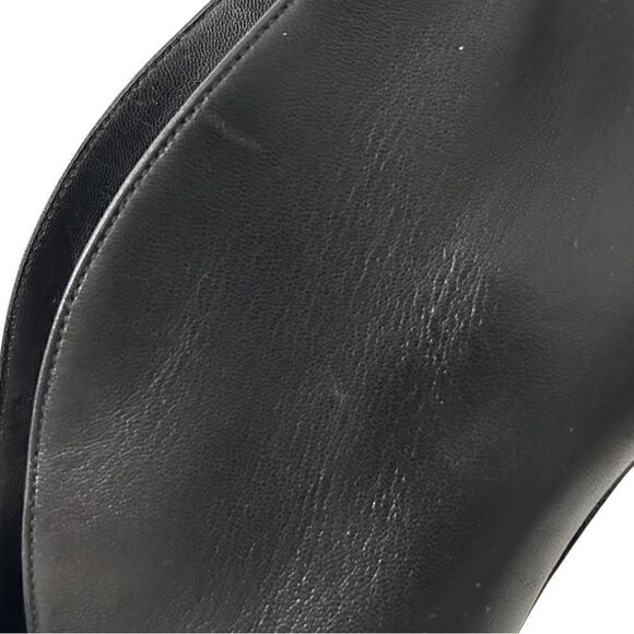 Gianvito Rossi Black Leather Vamp Booties Size 39.5 - Picture 12 of 16